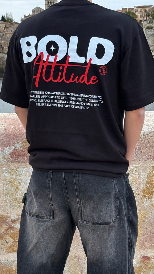 Black Bold Attitude Tee
