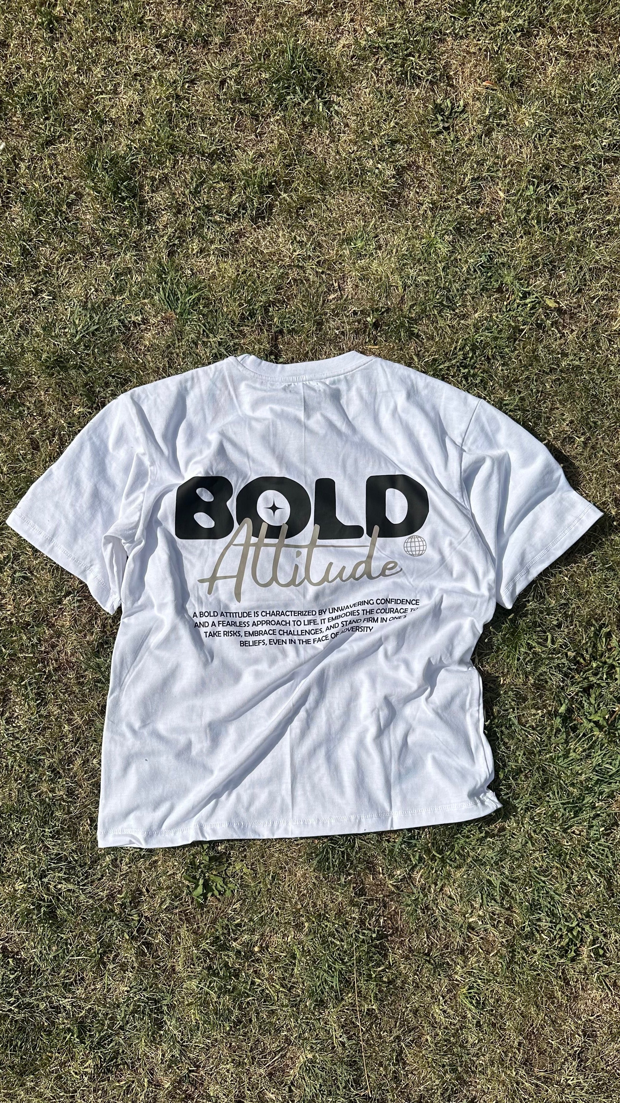 White Bold Attitude Tee