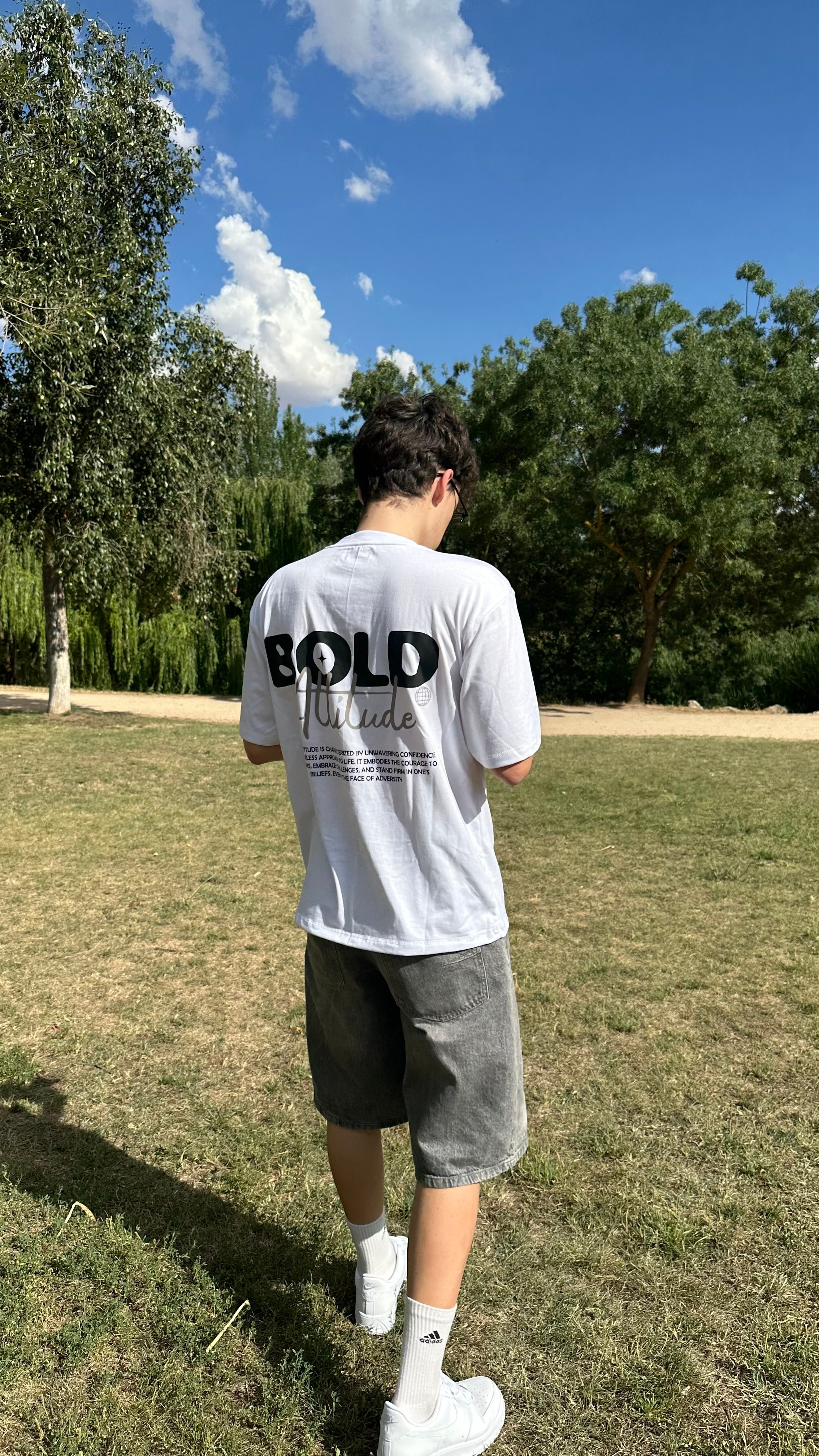 White Bold Attitude Tee