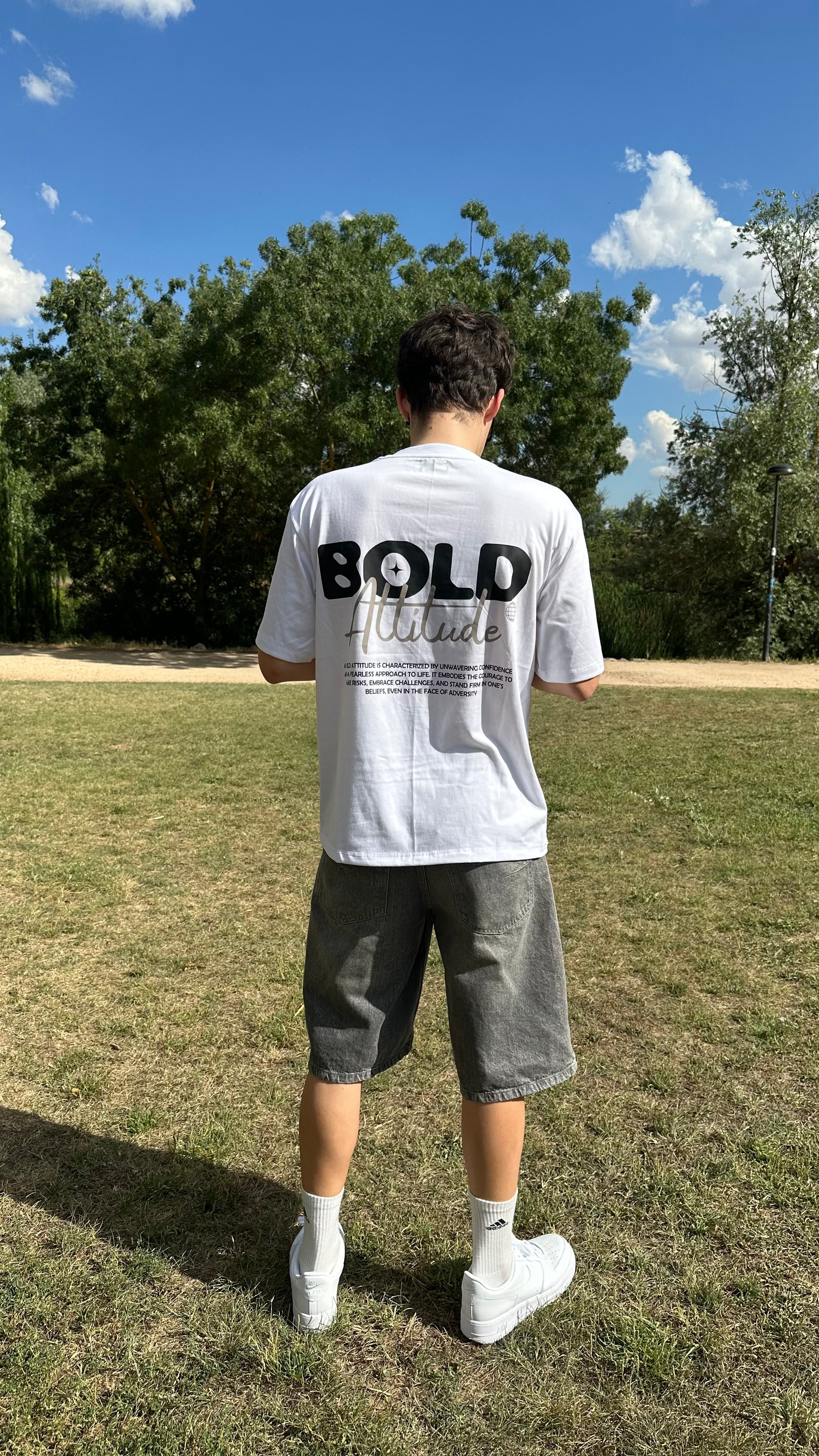 White Bold Attitude Tee